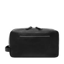 Bolsa de Higiene de Viagem Fossil Camden em Couro Preto - MLG0779001