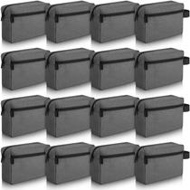 Bolsa de higiene de viagem Paterr, 16 unidades, resistente à água, cinza escuro Bolsa de higiene de viagem Paterr, 16 unidades, resistente à água, cinza escuro