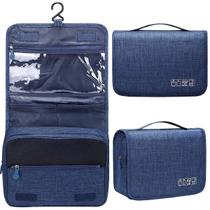 Bolsa de higiene de viagem suspensa Qinntono impermeável azul