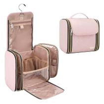 Bolsa de higiene de viagem TBTOTRA pendurada para mulheres, impermeável, rosa