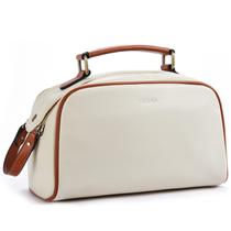 Bolsa de higiene de viagem Telena impermeável em couro PU bege