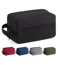 Bolsa de higiene de viagem Vorspack para homens, resistente à água, preta