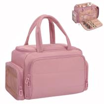 Bolsa de higiene de viagem WGEAR para mulheres, leve, rosa