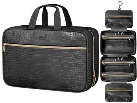 Bolsa de higiene Dot&Dot Spacious Leather para mulheres que viajam Bolsa de higiene Dot&Dot Spacious Leather para mulheres que viajam