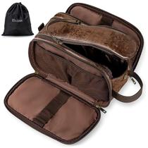 Bolsa de higiene Elviros para homens, kit grande de barbear para viagem