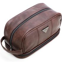 Bolsa de higiene Emissary Leather Travel Resistente à Água Masculina Bolsa de higiene Emissary Leather Travel Resistente à Água Masculina