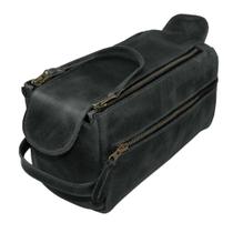 Bolsa de higiene Hide & Drink com alças de couro integral Bolsa de higiene Hide & Drink com alças de couro integral