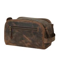 Bolsa de higiene KoMalc Leather Buffalo Travel Dopp Kit resistente à água