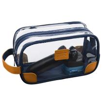 Bolsa de higiene Lermende Clear para homens que viajam, azul, impermeável Bolsa de higiene Lermende Clear para homens que viajam, azul, impermeável