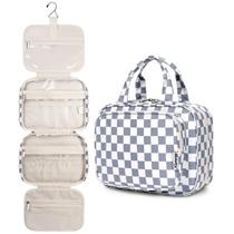 Bolsa de higiene Narwey Hanging para mulheres, maquiagem de viagem, acinzentada