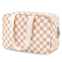 Bolsa de higiene Narwey Large Checkered Travel para mulheres