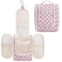 Bolsa de higiene Narwey Small Checkered Dusty Rose para mulheres