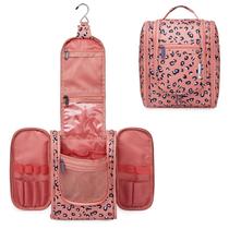 Bolsa de higiene Narwey Small Hanging Cheetah para mulheres laranja