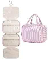 Bolsa de higiene Narwey Striped Dusty Pink Stripe para mulheres