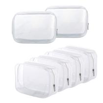 Bolsa de higiene pessoal BEFORYOU, pacote com 6, impermeável (branca)