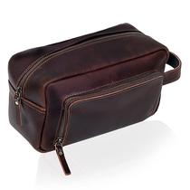 Bolsa de higiene pessoal C CUERO Leather Travel Dopp Kit para homens