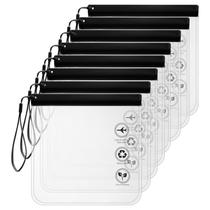 Bolsa de higiene pessoal cobee TSA Approved Clear 20x20cm (pacote com 8) preta