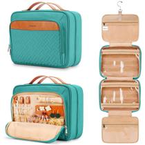 Bolsa de higiene pessoal COOSKY Travel Hanging para mulheres com joias azuis Bolsa de higiene pessoal COOSKY Travel Hanging para mulheres com joias azuis