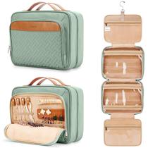 Bolsa de higiene pessoal COOSKY Travel Hanging para mulheres com joias verdes Bolsa de higiene pessoal COOSKY Travel Hanging para mulheres com joias verdes