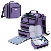 Bolsa de higiene pessoal de viagem BAFASO grande com 4 bolsas removíveis roxa Bolsa de higiene pessoal de viagem BAFASO grande com 4 bolsas removíveis roxa