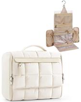 Bolsa de higiene pessoal de viagem BAGSMART extra grande para mulheres bege Bolsa de higiene pessoal de viagem BAGSMART extra grande para mulheres bege