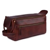 Bolsa de higiene pessoal de viagem LEATHER VILLAGE Premium Leather Unissex Bolsa de higiene pessoal de viagem LEATHER VILLAGE Premium Leather Unissex