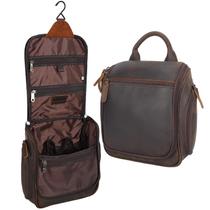 Bolsa de higiene pessoal de viagem Masa Kawa Leather para homens marrom Bolsa de higiene pessoal de viagem Masa Kawa Leather para homens marrom