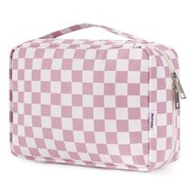 Bolsa de higiene pessoal de viagem Narwey Small para mulheres, rosa empoeirado