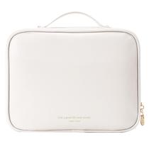 Bolsa de higiene pessoal de viagem RIGHT AWAY impermeável em couro PU branco Bolsa de higiene pessoal de viagem RIGHT AWAY impermeável em couro PU branco