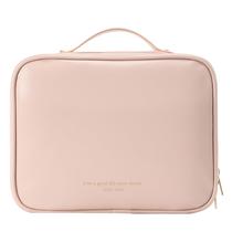 Bolsa de higiene pessoal de viagem RIGHT AWAY impermeável em couro PU rosa Bolsa de higiene pessoal de viagem RIGHT AWAY impermeável em couro PU rosa