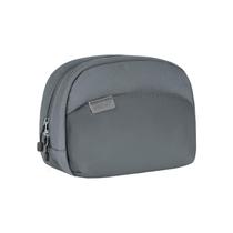 Bolsa de higiene pessoal de viagem, toda com vários compartimentos, cinza carvão