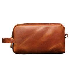 Bolsa de higiene pessoal Dopp The Tannery Vintage Crazy Horse Leather