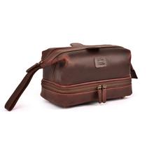 Bolsa de higiene pessoal LEATHER VILLAGE Kit Dopp de couro genuíno grande Bolsa de higiene pessoal LEATHER VILLAGE Kit Dopp de couro genuíno grande