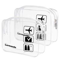 Bolsa de higiene pessoal Lermende TSA, bolsa de viagem transparente aprovada pela TSA, pacote com 2 unidades Bolsa de higiene pessoal Lermende TSA, bolsa de viagem transparente aprovada pela TSA, pacote com 2 unidades