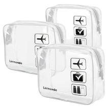 Bolsa de higiene pessoal Lermende TSA, bolsa de viagem transparente aprovada pela TSA, pacote com 3 unidades Bolsa de higiene pessoal Lermende TSA, bolsa de viagem transparente aprovada pela TSA, pacote com 3 unidades
