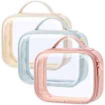 Bolsa de higiene pessoal PACKISM TSA Approved Clear com alça, pacote com 3 Bolsa de higiene pessoal PACKISM TSA Approved Clear com alça, pacote com 3