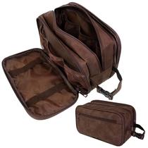 Bolsa de higiene pessoal PAVILIA Travel Dopp Kit de couro PU resistente à água