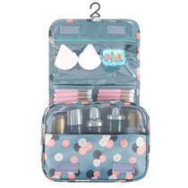 Bolsa de higiene pessoal Pengxiaomei Bolsa impermeável para maquiagem de viagem azul