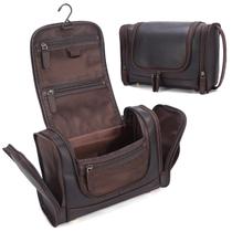 Bolsa de higiene Polare Full Grain Leather Travel Dopp Kit Brown