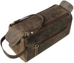 Bolsa de higiene RUSTIC TOWN Buffalo Leather Vintage Waterproof