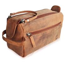 Bolsa de higiene Rustic Town Leather Dopp Kit resistente à água