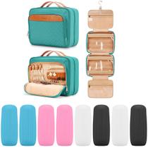 Bolsa de higiene suspensa de viagem COOSKY para mulheres com capas de silicone para garrafas Bolsa de higiene suspensa de viagem COOSKY para mulheres com capas de silicone para garrafas