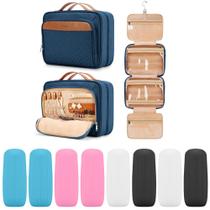 Bolsa de higiene suspensa de viagem COOSKY para mulheres com capas de silicone para garrafas Bolsa de higiene suspensa de viagem COOSKY para mulheres com capas de silicone para garrafas