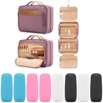 Bolsa de higiene suspensa de viagem COOSKY para mulheres com capas de silicone Bolsa de higiene suspensa de viagem COOSKY para mulheres com capas de silicone