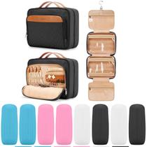 Bolsa de higiene suspensa de viagem COOSKY para mulheres com capas de silicone Bolsa de higiene suspensa de viagem COOSKY para mulheres com capas de silicone