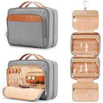Bolsa de higiene suspensa de viagem COOSKY para mulheres com compartimento para joias Bolsa de higiene suspensa de viagem COOSKY para mulheres com compartimento para joias
