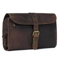 Bolsa de higiene suspensa LEATHER VILLAGE Vintage Brown Leather Bolsa de higiene suspensa LEATHER VILLAGE Vintage Brown Leather