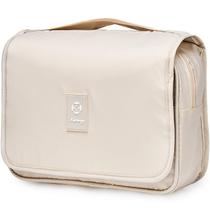 Bolsa de higiene suspensa Narwey Travel Makeup Organizer Bege