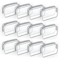 Bolsa de higiene TISRATOK Clear 12 unidades para mulheres e homens - cinza Bolsa de higiene TISRATOK Clear 12 unidades para mulheres e homens - cinza