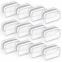 Bolsa de higiene TISRATOK Clear 12 unidades para mulheres e homens - cinza Bolsa de higiene TISRATOK Clear 12 unidades para mulheres e homens - cinza